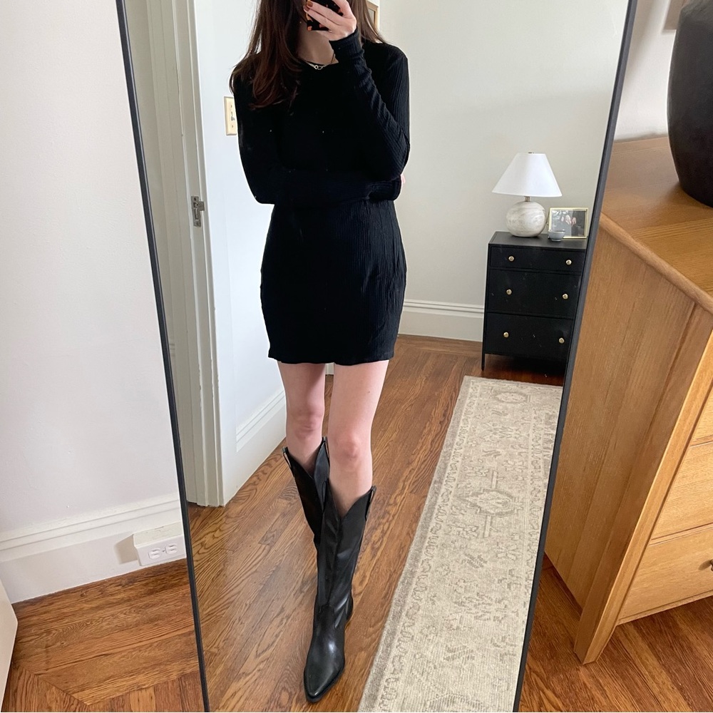 Brandy Melville Ribbed Mini Sweater dress